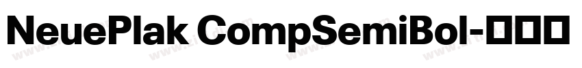NeuePlak CompSemiBol字体转换